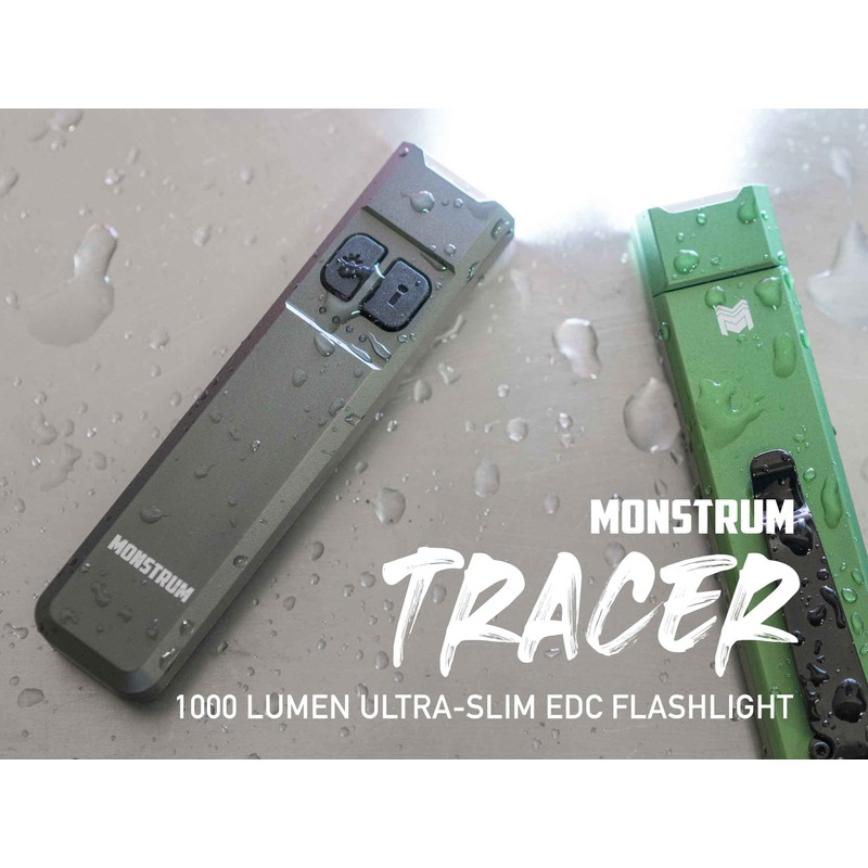 Monstrum Tracer 1000 Lumens Ultra-Slim EDC Flashlight | Forest Green