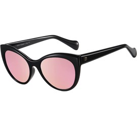 DUCO 2350 Women's Sunglasses, Polarized Lenses, Butterfly Design, Light Blocking, UV Protection, UV 400, multicolor (black / pink)