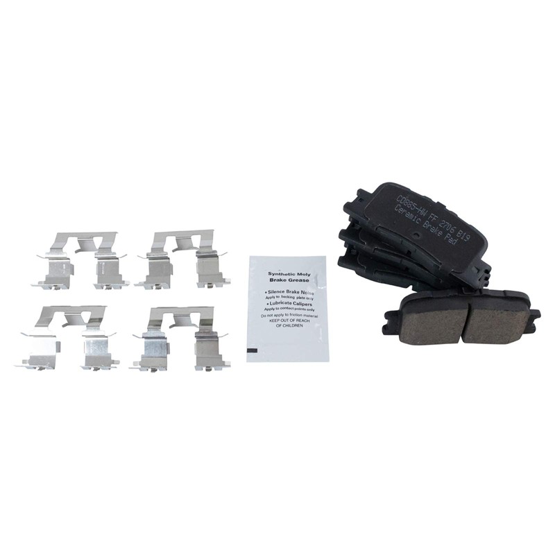 TRQ Rear Brake Pad & Rotor Kit Brake Pads Brake