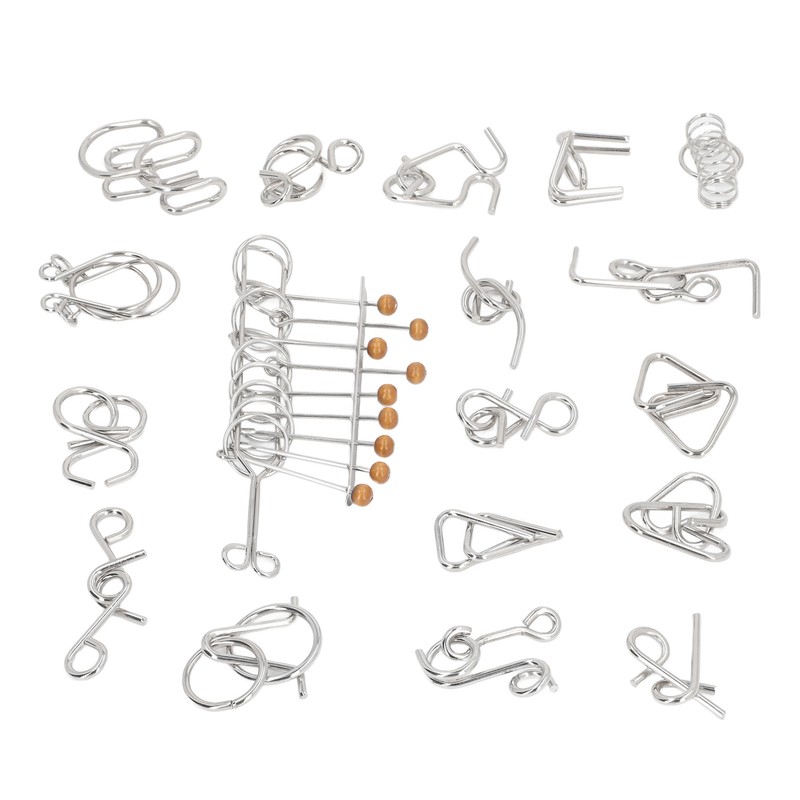 Metal Wire Puzzles Educational Logical Thinking Development Interlock Puzzles Set