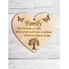 Pet-Jos Family Plaque Wooden Hanging Heart Gift for Family Members