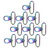 10Pcs Keychain Clasp 38mm Firm Rust Proof Bright Luster Simple