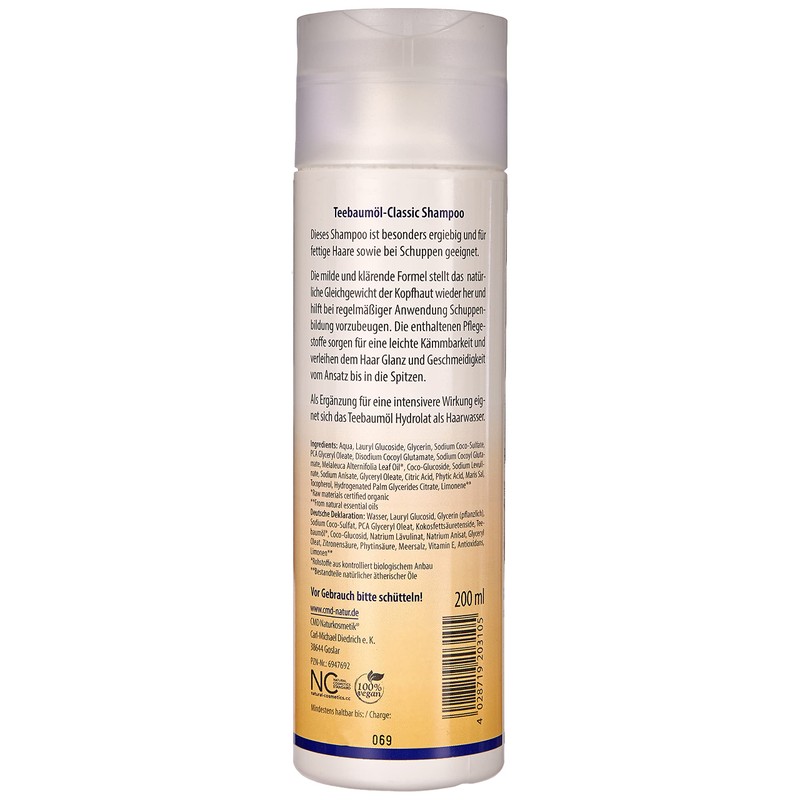 CMD Naturkosmetik Shampoo Tea Tree Oil Cosmetics Tea Tree Oil