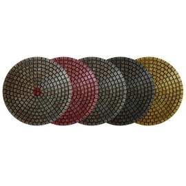 Alpha 4" Alpha Ceramica EX Diamond Polishing Pad - Set of 5 pcs (1 each grit)
