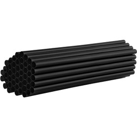 250 Pack Smoothies Black Drinking Straws 8mm x 210mm