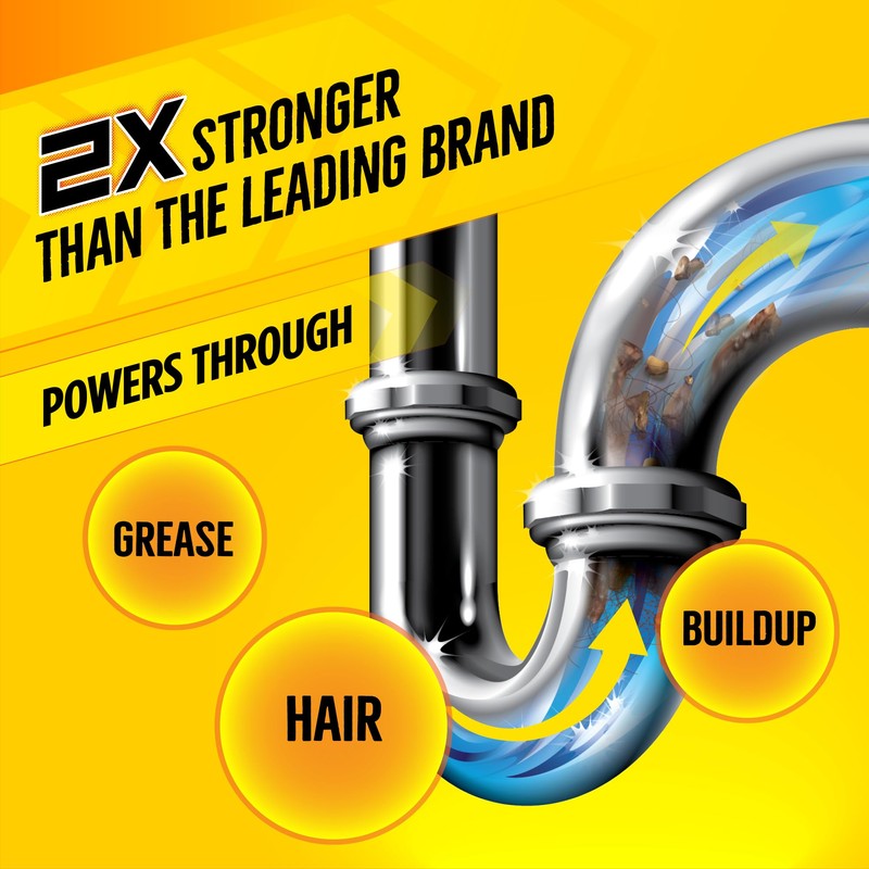 Zep Liquid Heat Max Clog Remover Gel - Destroys Hair,