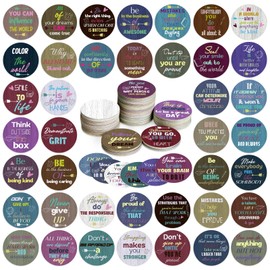 200 Pcs Positive Affirmation Chips, 50 Motivational Sayings Kindness Coins Double Sides Printed for Classroom, Office Supplies(Fresh Style)