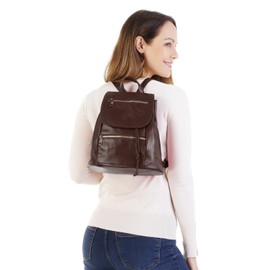 Samantha Look City 017743 Women's Genuine Leather Backpack, brown