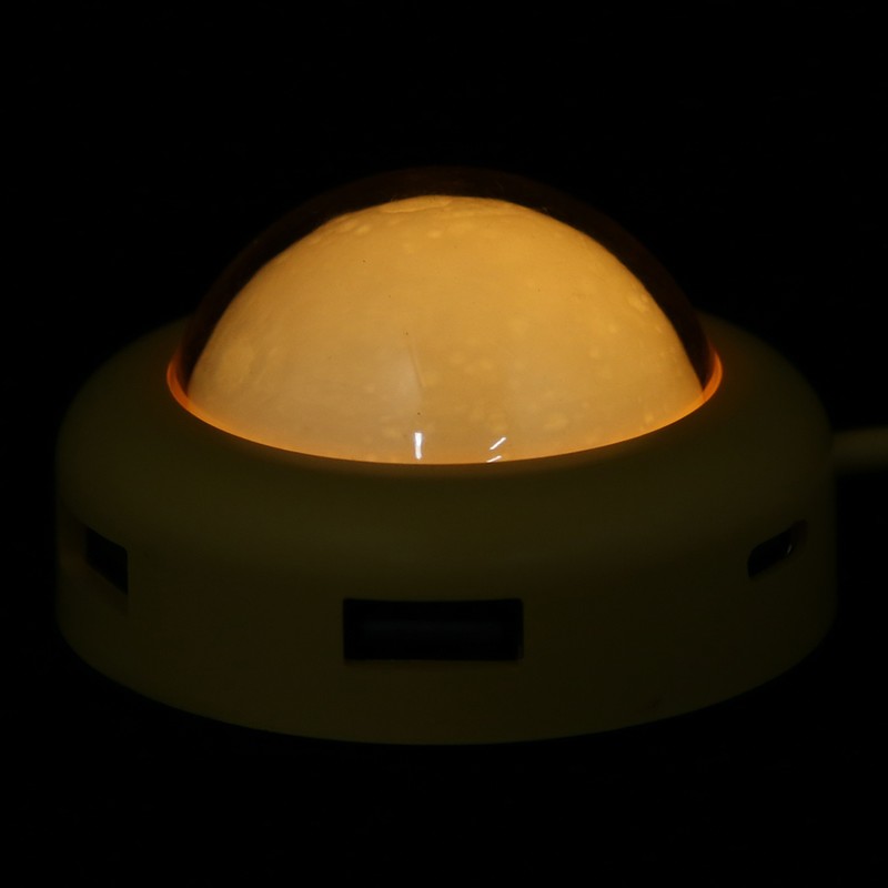 USB Hub Splitter Adapter 4 Port MultiFunction LED Light TypeC