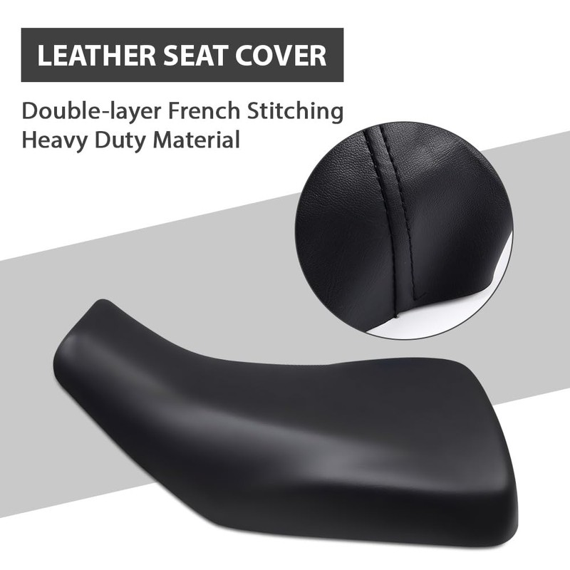 PIT66 Black PVC Leather Seat Cover Compatible with Honda 2000-2006