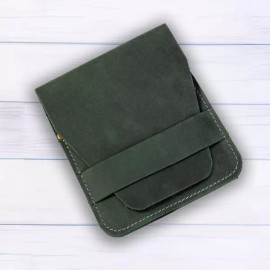 Atlantic 가죽 매니큐어 세트 케이스 그루밍 키트 정리함(애틀랜틱 딥 그린) [Fuchsia] Leather Manicure Set Case Grooming Kit Organizer (Atlantic Deep Green) [Fuchsia]