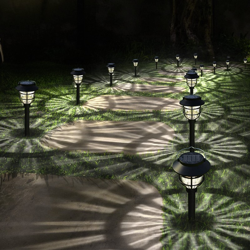 10 Pack Solar Pathway Lights Outdoor - Bright Solar Powered