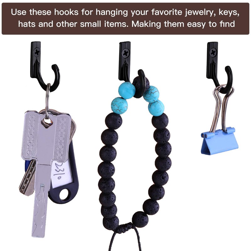 Zhehao 100 Pieces Key Hooks Jewelry Small Hook Key Hanging