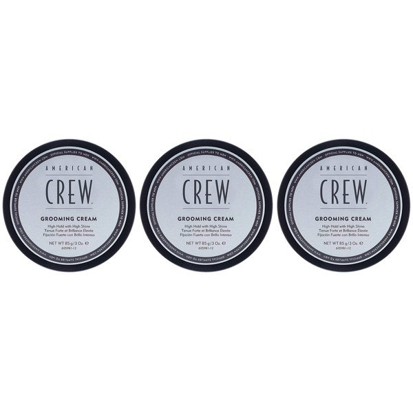 3 x American Crew Grooming Cream Strong Hold Lots of Shine 85 g