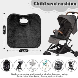 JEYORZY Pack of 2 Seat Protectors, Car Seat Pads, for Car, Soft and Absorbent, Universal Car Seat Protector, Potty Training, for Toddlers, Car Seat, Pram (Black)