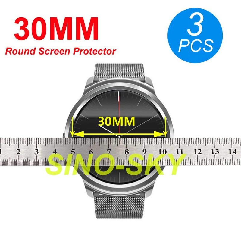 SINO-SKY [ 3-Pcs] Universal Round Smart Watch HD Screen Protector,Anti-Scratch,