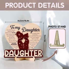 To My Daughter from Mom, Mother's day gift for grandma, Heart-Shaped Keepsake To My Daughter, to my daughter Sentimental Gifts for Daughters from Mothers, Mothers day Plaque, mothers day Sign