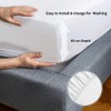 CHCOMFORT 40cm Deep Double Size Fitted Sheets with two Matching