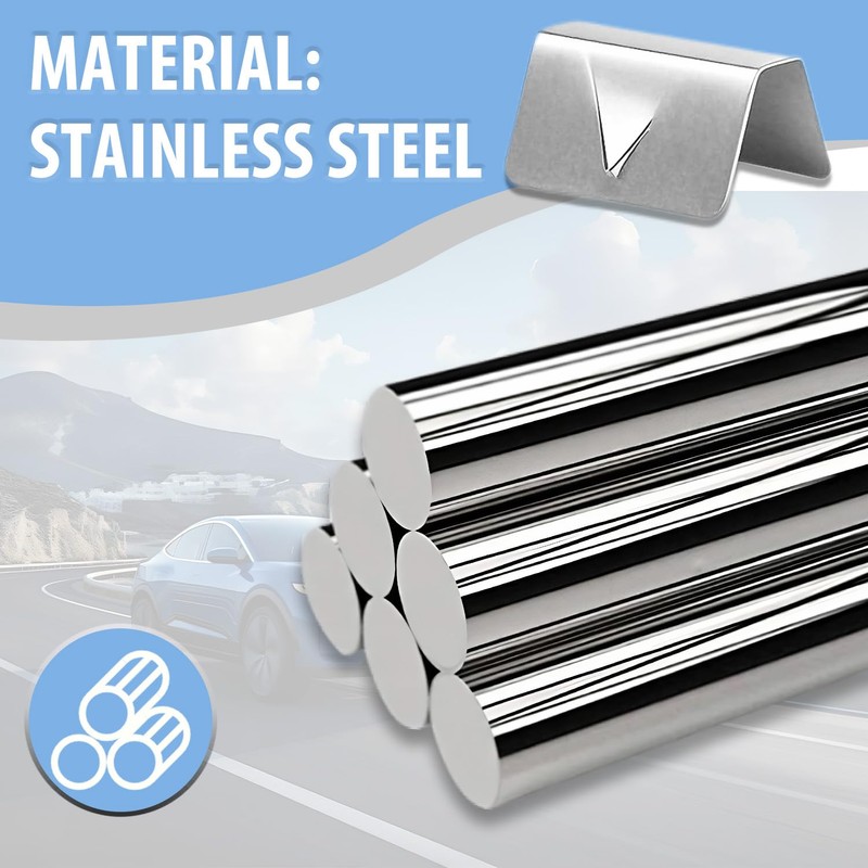8 Pcs Wind Deflector Clips, Car Wind Deflector Stainless Steel