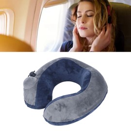 Topyond Inflatable Travel Pillow, Neck Pillow for Travel, Camping Pillow, Inflatable Neck Pillow for Travel, Self-Inflating U-shaped Travel Pillow and Chain Support for Sleeping and Nap