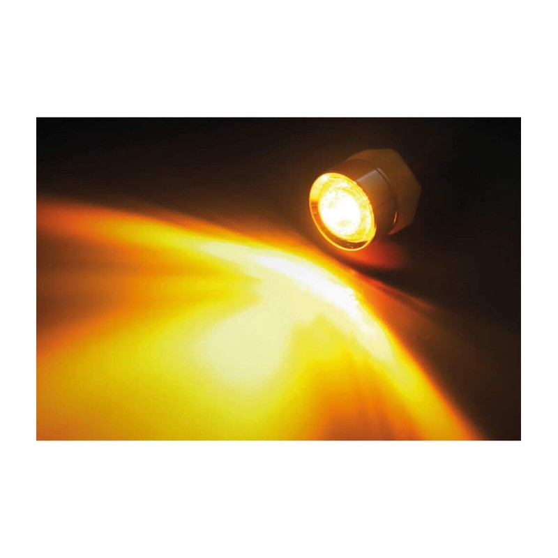 LED indicator MONO, clear lens, black, E-mark