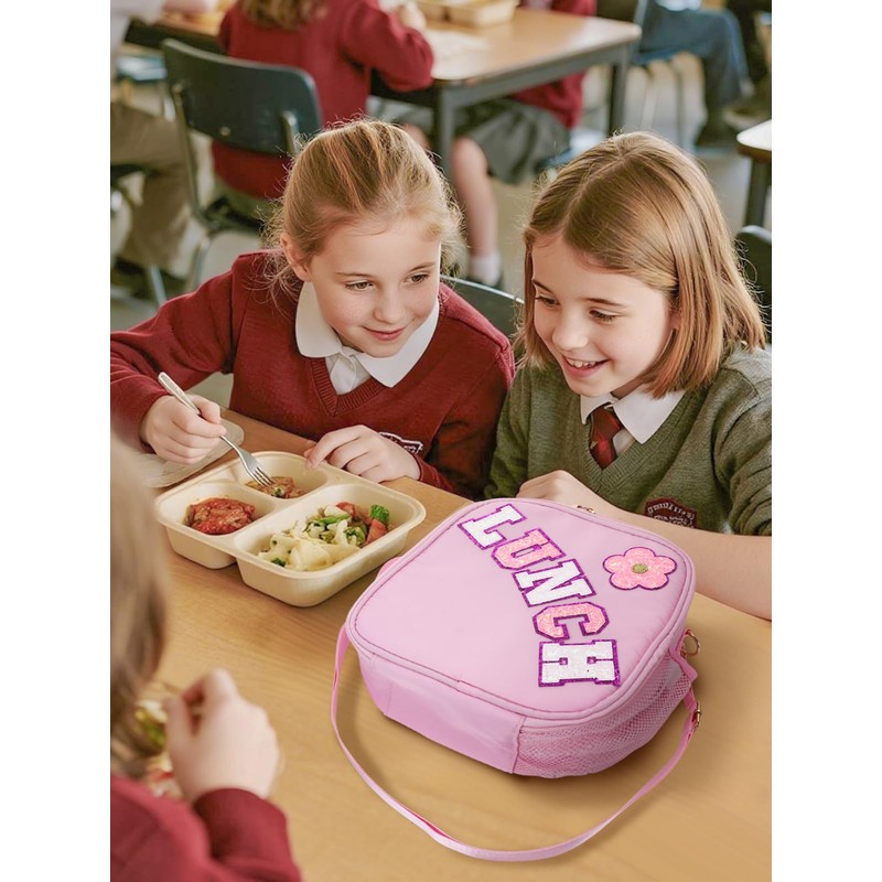 Insulated Kids Lunch Bag with Adjustable Strap - Reusable Easy