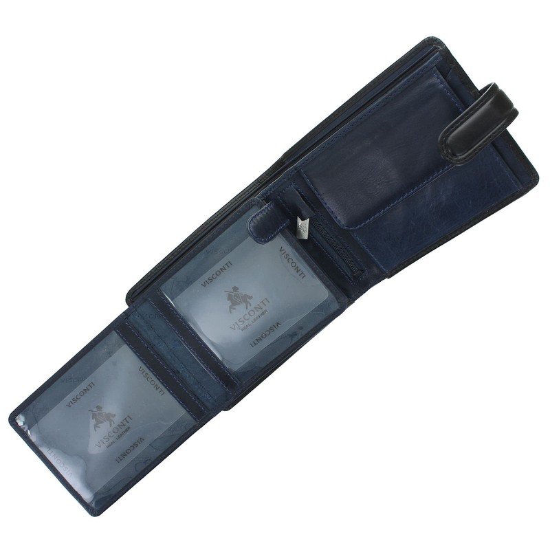 VISCONTI Torino Collection Atlantis Vegetable Tanned Leather Bi-Fold Wallet RFID