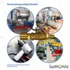 Lumonic Ball Valve 3/8 Inch with Quick Coupling and Plug