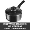 Sauce Pan with Lid, Non-Stick Hard Anodised Cookware - Safe