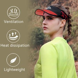 Ptduabenlu Sports Sun Visor Cap Men Women Lightweight Packable Cooling Stretchy Outdoor Visor Hat for Riding Fishing Running Tennis Golf White