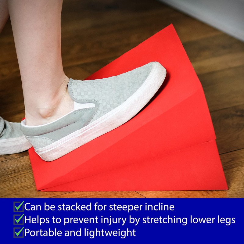 Trademark Innovations 12" Foam Incline Stretch Wedge - Set of