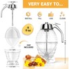 Honey Dispenser No Drip Glass 8 oz with Plastic Top,
