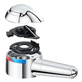 10424 Single Lever Faucet Handle Replacement, Compatible with Delta 1700 Series Monitor Tub and Shower Faucets, 5 in H X 2 in W Shower Handle Replacement, Polished Chrome