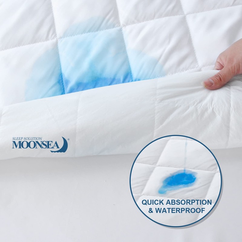 Split California King Mattress Protector Pad for Adjustable Beds, Absorbent