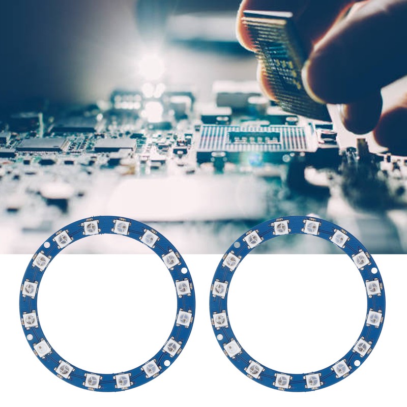 2Pcs RGB LED Ring 16 Bit Intelligent Full Color Highlight
