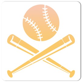 GORGECRAFT Large Baseball Bat Stencils 12x12 Inch Reusable Sport Stencil Template Signs Decoration for Painting on Wood Wall Scrapbook Card Floor and Tile Drawing