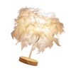 Feather Table Lamp Light Luxury Bedside Lamp Night Light for