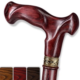 Asterom Walking Cane - Handmade, Ergonomic, Cane for Women - Wooden Walking Sticks for Seniors Women, Unique, Cool (Cherry, 36 Inches)