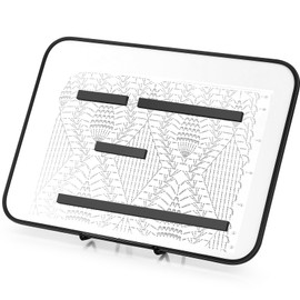 Flutesan Knitting Pattern Holder with 4 Replacement Magnets 8.27 x 11.81 Inches Knitting Chart Keeper Cross Stitch Magnetic Board Cross Stitch Accessories and Supplies for Crochet