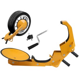AUTOXBERT Heavy Duty Steel Wheel Clamp Disc Lock Car Caravan Truck Trailer Tire Security;