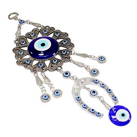 We pay your sales tax Turkish Blue Evil Eye (Nazar) Amulet Wall Hanging Home Decor Ornament Protection Good Luck Blessing Gift (Horse Shoe)