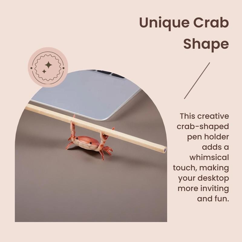 Creative Crab Shaped Pen Holder, 1 Count Unique Creative Crab