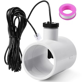 GLX-FLO-RP Flow Switch Assembly for Hayward Goldline Aquarite Salt System, Pool Flow Sensor Replacement Parts Suitable for Hayward Salt Cell and Chlorine Generator, with Tee and 15FT Cable Flow Switch