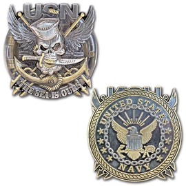 Stay Frosty Enterprises US Navy Jolly Roger The Sea is Ours Challenge Coin