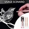 Omeblos White Charcoal Pencil, Charcoal Pencils Set, 2Pcs Sketch Highlight
