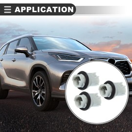 Motoforti Turn Signal Light Bulb Socket Holder, for Toyota Avalon 1995-1999, Plastic, 90075-60001/81945AC030, Gray, 3pcs