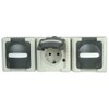 Kopp Blue Electric 131356005 Contact Protected Triple Plug Socket with