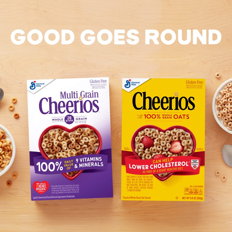 Multi Grain Cheerios, Heart Healthy Breakfast Cereal, Large Size, 12