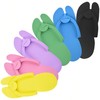 LYARCHTE 6 Pairs Disposable Foam Pedicure Slippers, Multi Color Bulk