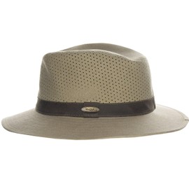 Panama Jack Perforated Packable Safari Hat - Khaki - Medium